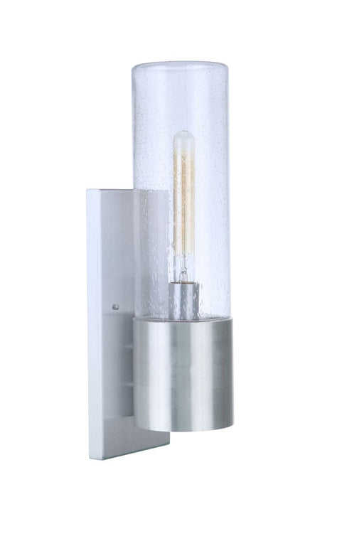 Sabre 1 Light 5.5" Outdoor Medium Wall Lantern w/ LED Accent in Satin Aluminum