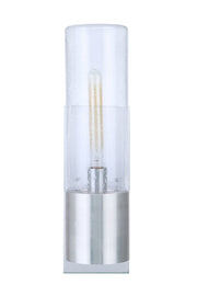 Sabre 1 Light 5.5" Outdoor Medium Wall Lantern w/ LED Accent in Satin Aluminum