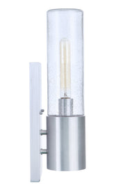 Sabre 1 Light 5.5" Outdoor Medium Wall Lantern w/ LED Accent in Satin Aluminum