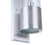 Sabre 1 Light 5.5" Outdoor Medium Wall Lantern w/ LED Accent in Satin Aluminum