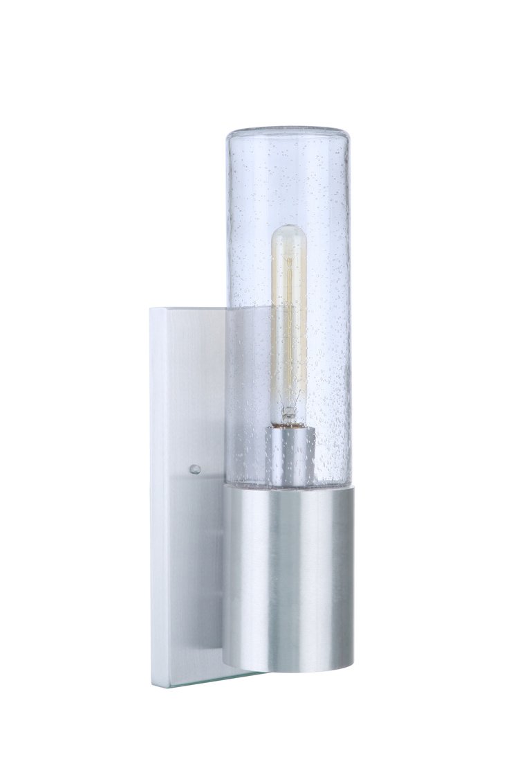 Sabre 1 Light 5.5" Outdoor Medium Wall Lantern w/ LED Accent in Satin Aluminum