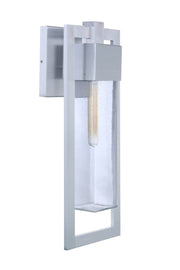 Perimeter 1 Light 8.38" Large Outdoor Wall Lantern in Satin Aluminum