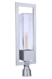 Perimeter 1 Light 8.38" Large Outdoor Post Mount in Satin Aluminum