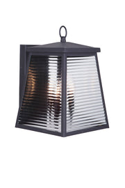 Armstrong 3 Light 8.25" Medium Outdoor Wall Lantern in Midnight