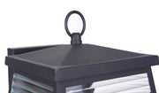 Armstrong 3 Light 8.25" Medium Outdoor Wall Lantern in Midnight
