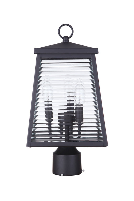Armstrong 3 Light 8.25" Outdoor Post Mount in Midnight
