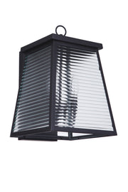 Armstrong 3 Light 10" Large Outdoor Wall Lantern in Midnight