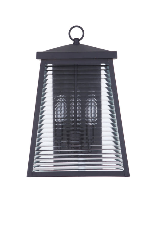 Armstrong 3 Light 10" Large Outdoor Wall Lantern in Midnight