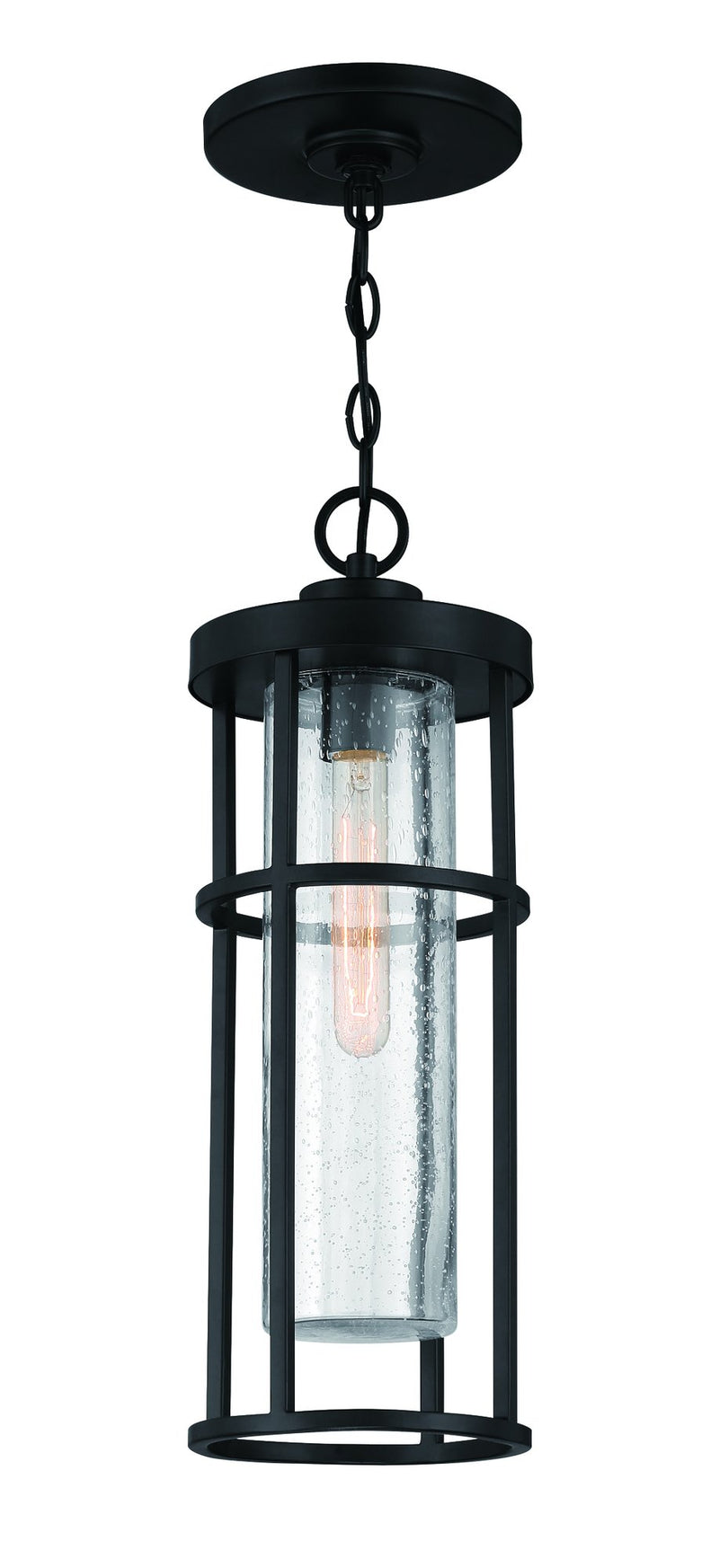 Encompass 1 Light 7" Outdoor Pendant in Midnight