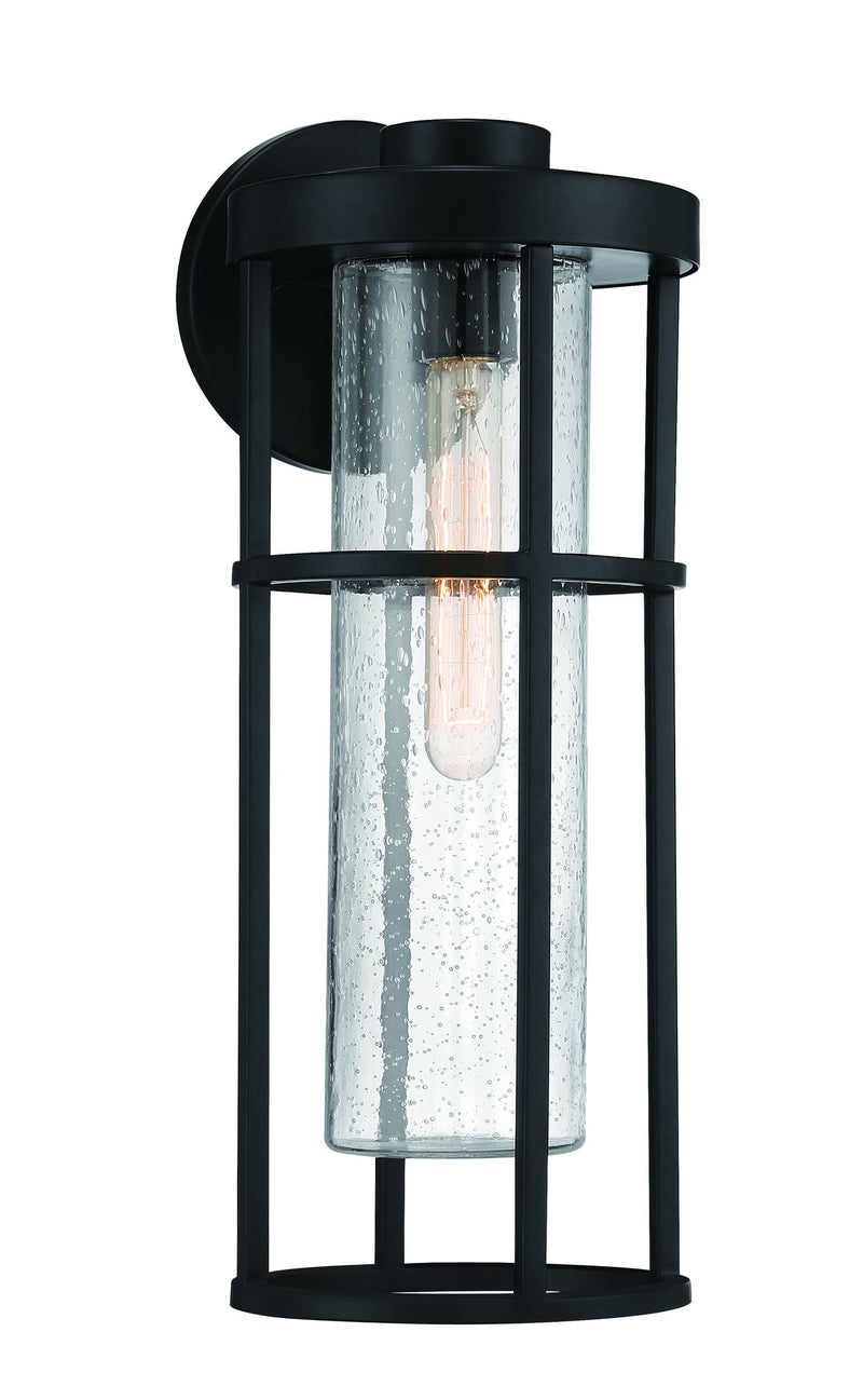 Encompass 1 Light 7" Medium Outdoor Wall Lantern in Midnight