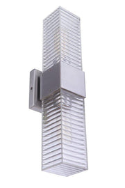 Ridge 18" 2 Light Outdoor LED Wall Sconce in Satin Aluminum