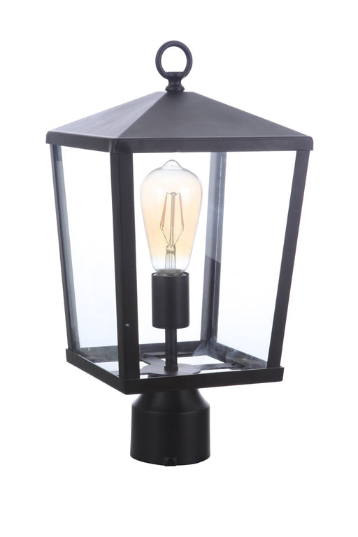 Olsen 1 Light 8" Medium Outdoor Post Lantern in Midnight