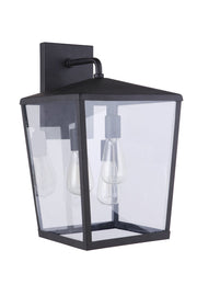 Olsen 3 Light 11.5" Large Outdoor Wall Lantern in Midnight