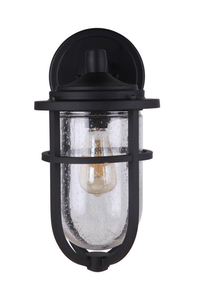 Voyage 1 Light 8" Medium Outdoor Wall Lantern in Midnight