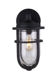 Voyage 1 Light 8" Medium Outdoor Wall Lantern in Midnight