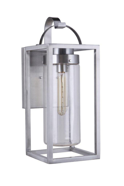 Neo 1 Light 6.75" Medium Outdoor Wall Lantern in Satin Aluminum