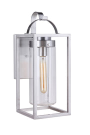 Neo 1 Light 7.88" Large Outdoor Wall Lantern in Satin Aluminum