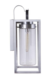 Neo 1 Light 7.88" Large Outdoor Wall Lantern in Satin Aluminum