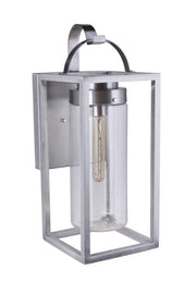 Neo 1 Light 7.88" Large Outdoor Wall Lantern in Satin Aluminum