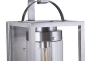 Neo 1 Light 7.88" Large Outdoor Wall Lantern in Satin Aluminum