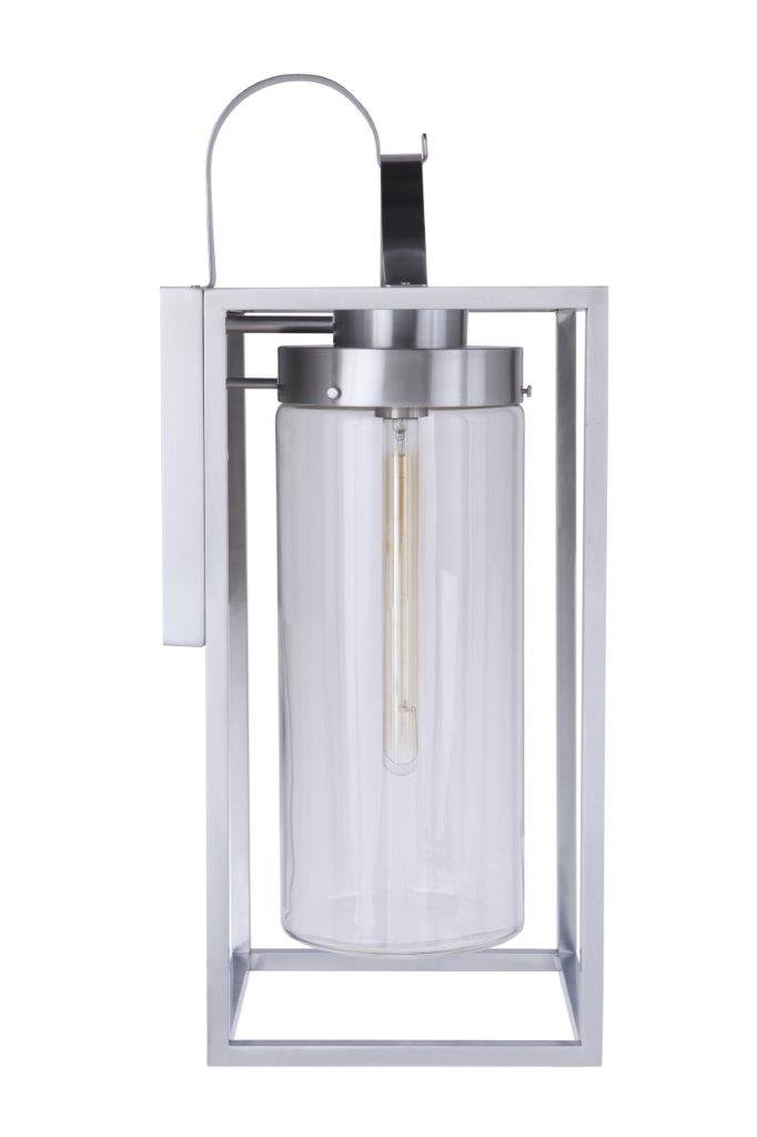 Neo 1 Light 11" Extra Large Outdoor Wall Lantern in Satin Aluminum