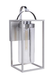Neo 1 Light 11" Extra Large Outdoor Wall Lantern in Satin Aluminum