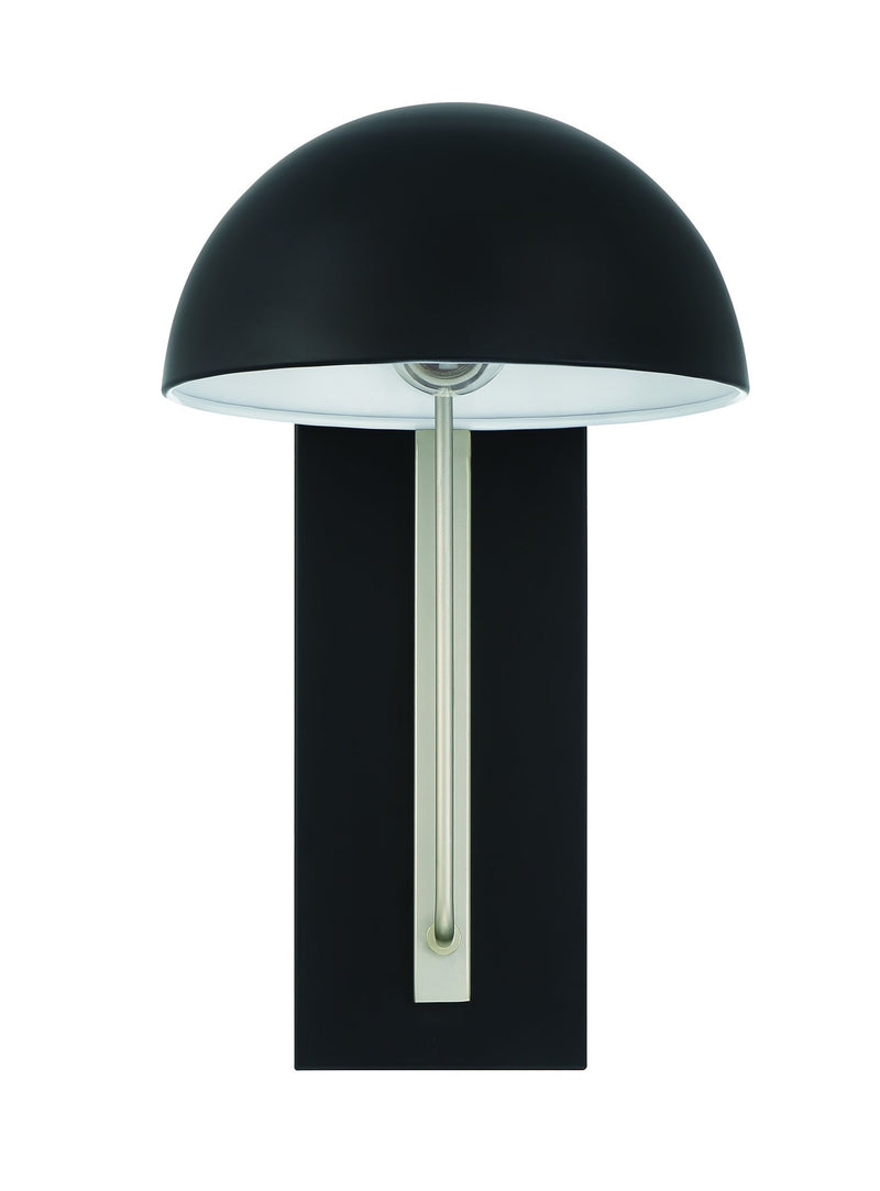 Kahn 1 Light 10" Medium Outdoor Wall Lantern in Midnight/Satin Aluminum