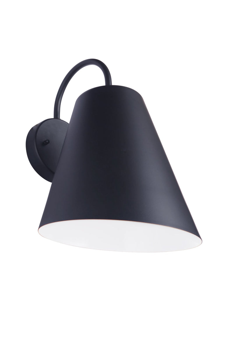 Point Clear 1 Light 9" Medium Outdoor Wall Lantern in Midnight