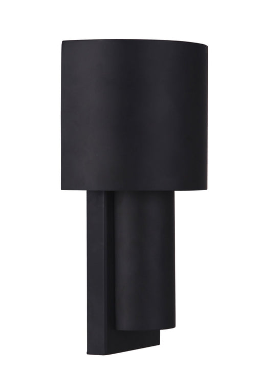 Midtown 1 Light 5.88" Small Outdoor 2 Tiered LED Wall Mount in Midnight