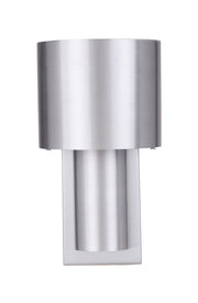 Midtown 1 Light 5.88" Small Outdoor 2 Tiered LED Wall Mount in Satin Aluminum