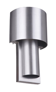 Midtown 1 Light 5.88" Small Outdoor 2 Tiered LED Wall Mount in Satin Aluminum