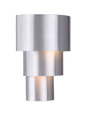 Midtown 1 Light 8.5" Large Outdoor 3 Tiered LED Wall Mount in Satin Aluminum