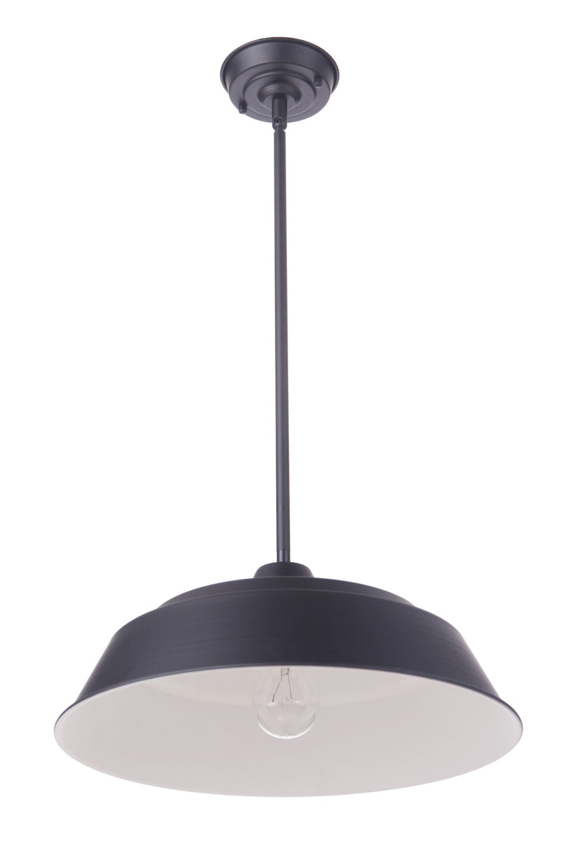 Landmark 1 Light 12" Outdoor Pendant in Midnight