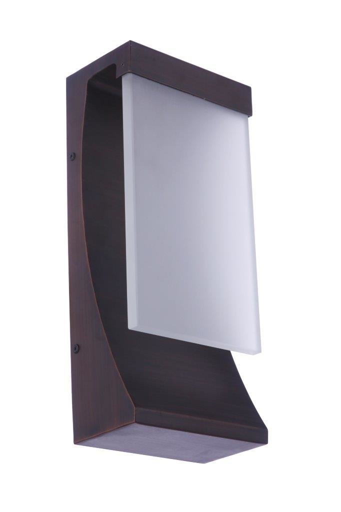 Vault 1 Light 15" LED Outdoor Wall Lantern in Aged Bronze Brushed