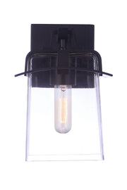 Smithy 1 Light 7" Small Outdoor Lantern in Aged Bronze Brushed