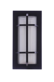 Outdoor Small Rectangular Bulkhead in Textured Black
