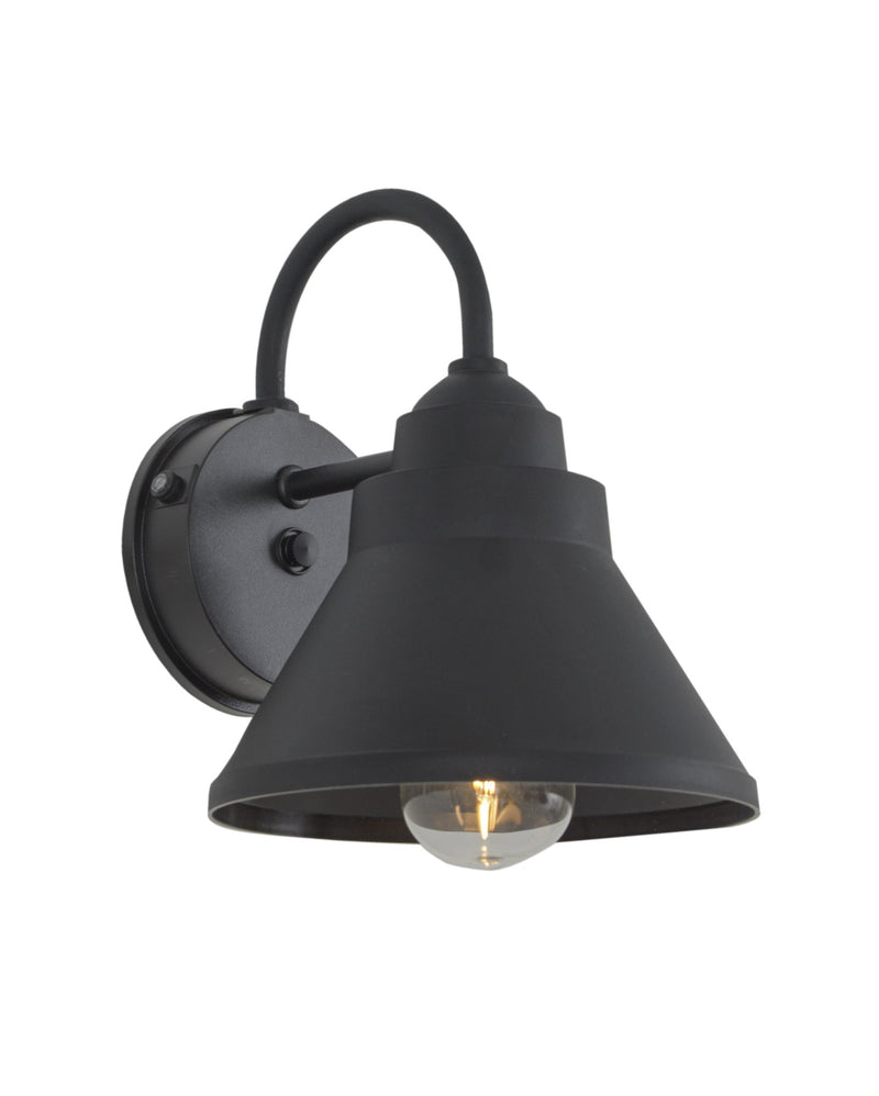 Resilience 1 Light 8" Outdoor Lantern with Motion Sensor in Textured Black