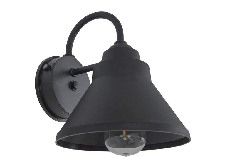 Resilience 1 Light 8" Outdoor Lantern with Motion Sensor in Textured Black