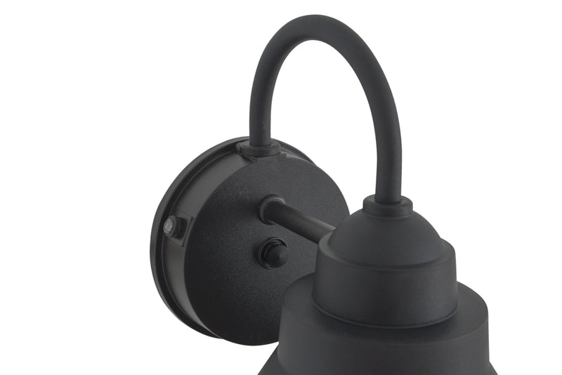 Resilience 1 Light 8" Outdoor Lantern with Motion Sensor in Textured Black