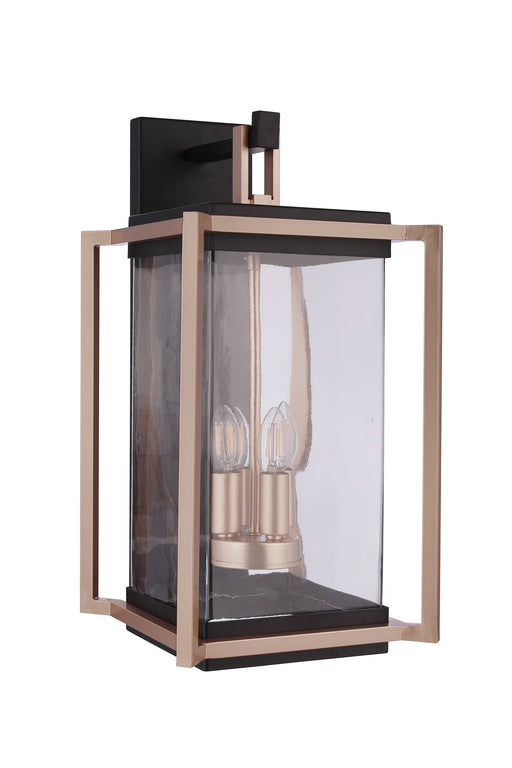 Metalwork 4 Light 11" Large Outdoor Wall Lantern in Midnight / Satin Brass