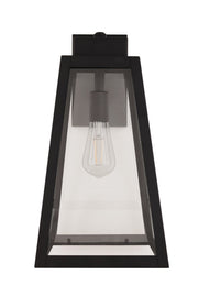 Sorano 1 Light 16.75" Outdoor Wall Lantern in Textured Black