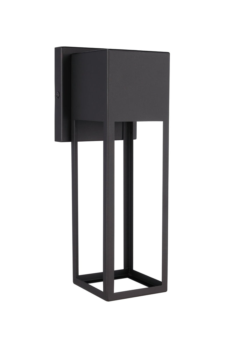 Notable 1 Light Outdoor 12" LED Wall Lantern in Midnight