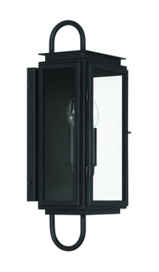 Irving 2 Light 9" Outdoor Wall Lantern in Textured Black