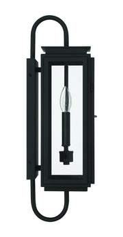 Irving 2 Light 9" Outdoor Wall Lantern in Textured Black