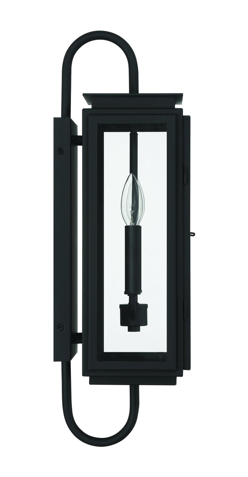 Irving 2 Light 9" Outdoor Wall Lantern in Textured Black