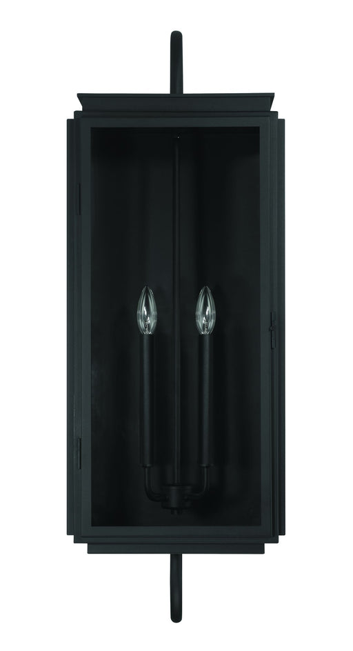 Irving 4 Light 13" Outdoor Wall Lantern in Textured Black
