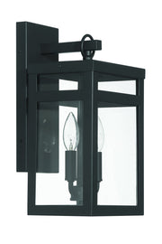 O'Neal 15" 2 Light Outdoor Wall Lantern in Textured Black