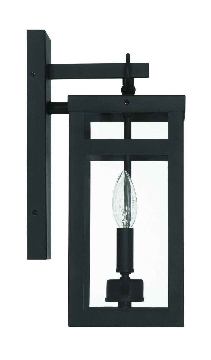 O'Neal 15" 2 Light Outdoor Wall Lantern in Textured Black