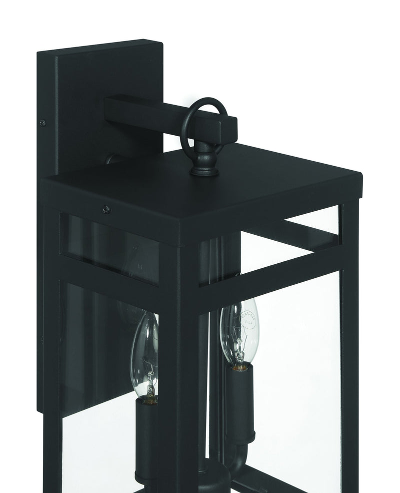 O'Neal 15" 2 Light Outdoor Wall Lantern in Textured Black
