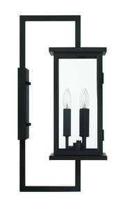Jordan 3 Light 8" Outdoor Wall Lantern in Textured Black